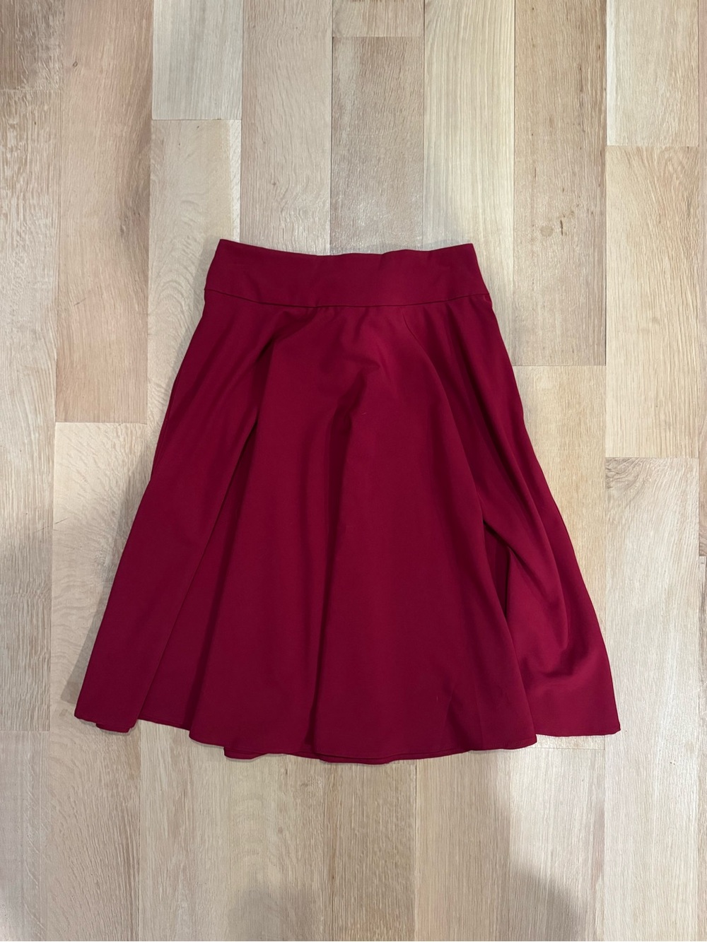 Classic Red Circle Skirt with Comfortable Waistband